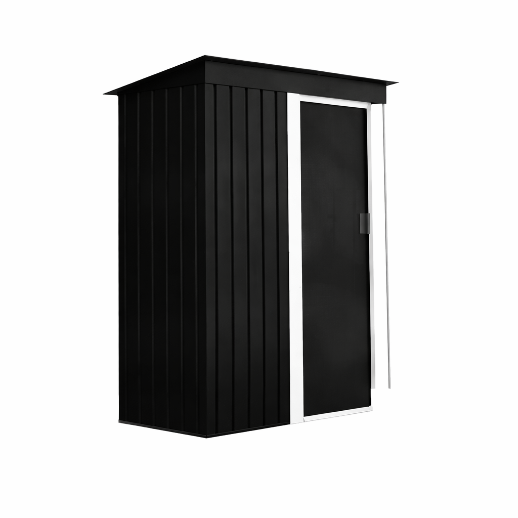 Depósito Metálico IGPRO Jardín Negro 1.38 m² – Compacto y Elegante