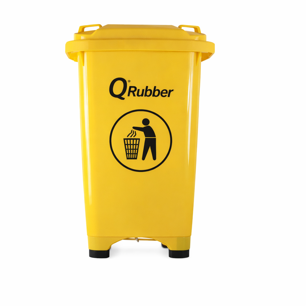 Basurero QRubber 50 Litros con Pedal – Resistente y Funcional