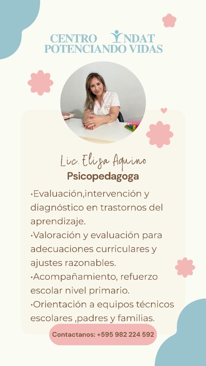 Lic. Eliza Aquino | Psicopedagoga