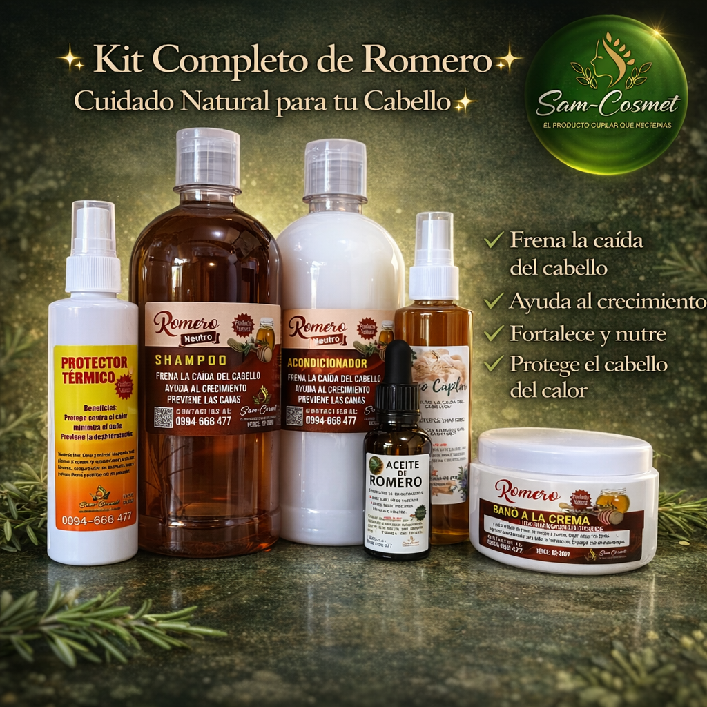✨ Kit Completo de Romero – Cuidado Natural para tu Cabello ✨