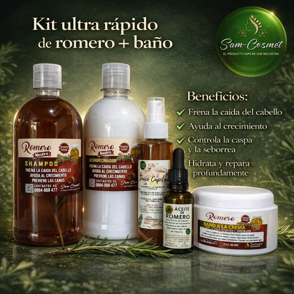 Kit ultra rápido de romero + baño