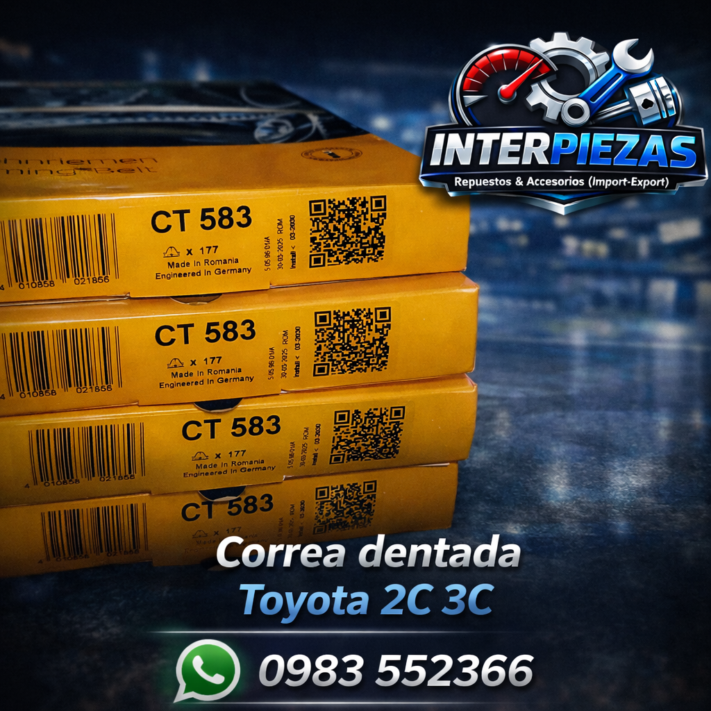 Correa Dentada Toyota 2C 3C – Código CT 583 Alta Resistencia