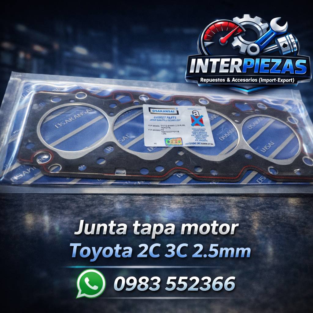 Junta Tapa Motor Toyota 2C 3C 2.5mm – Sellado Perfecto y Máxima Durabilidad