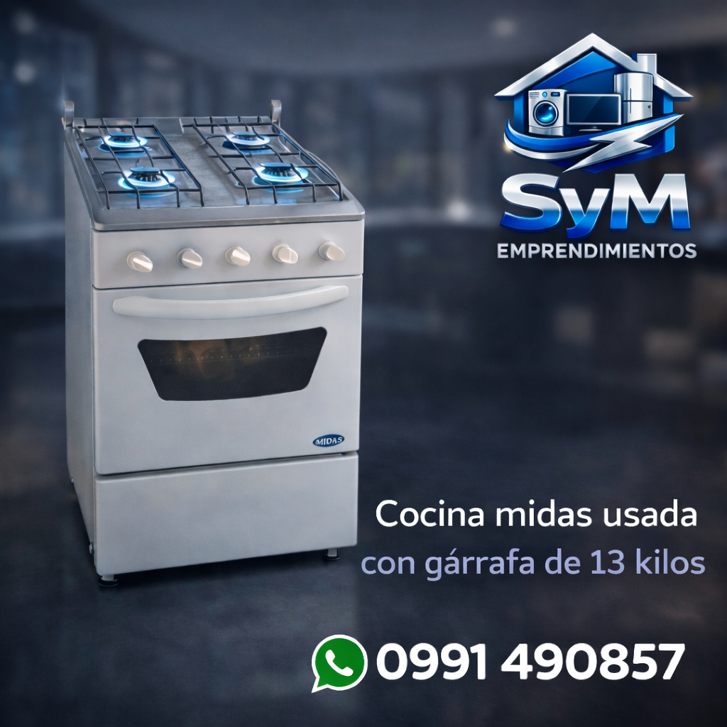 🔥 Cocina Midas Usada + Garrafa de 13 Kilos