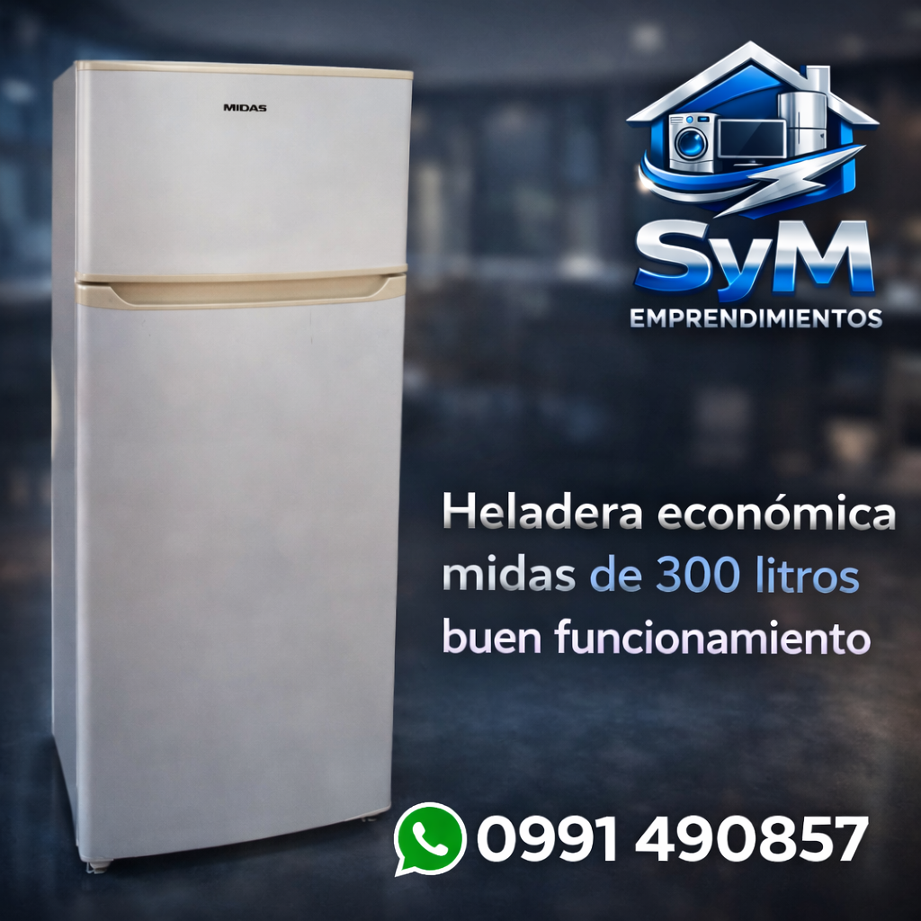 ❄️ Heladera Midas 300 Litros – Económica y Funcional