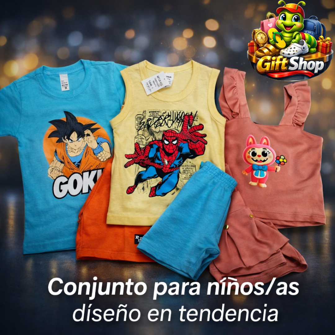 Conjunto para Niños/as con Personajes – Diseño en Tendencia