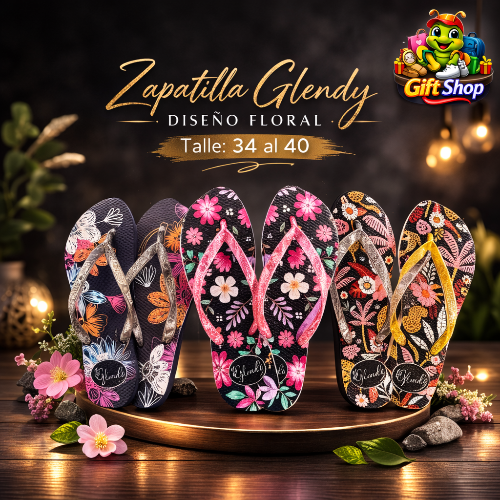 Zapatilla Glendy Diseño Floral – Del 34 al 40 🌺✨