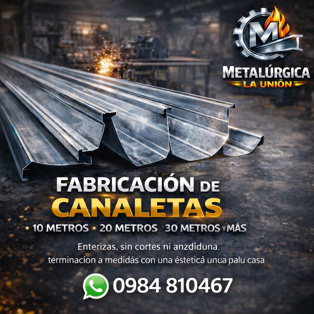 Fabricación de Canaletas a Medida 🏠🔩 | Metalúrgica La Unión