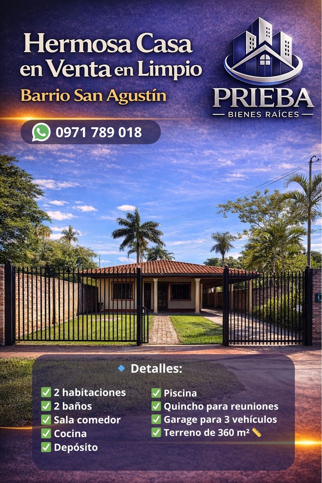 📢 🏡 Hermosa Casa en Venta en Limpio - Barrio San Agustín 📢