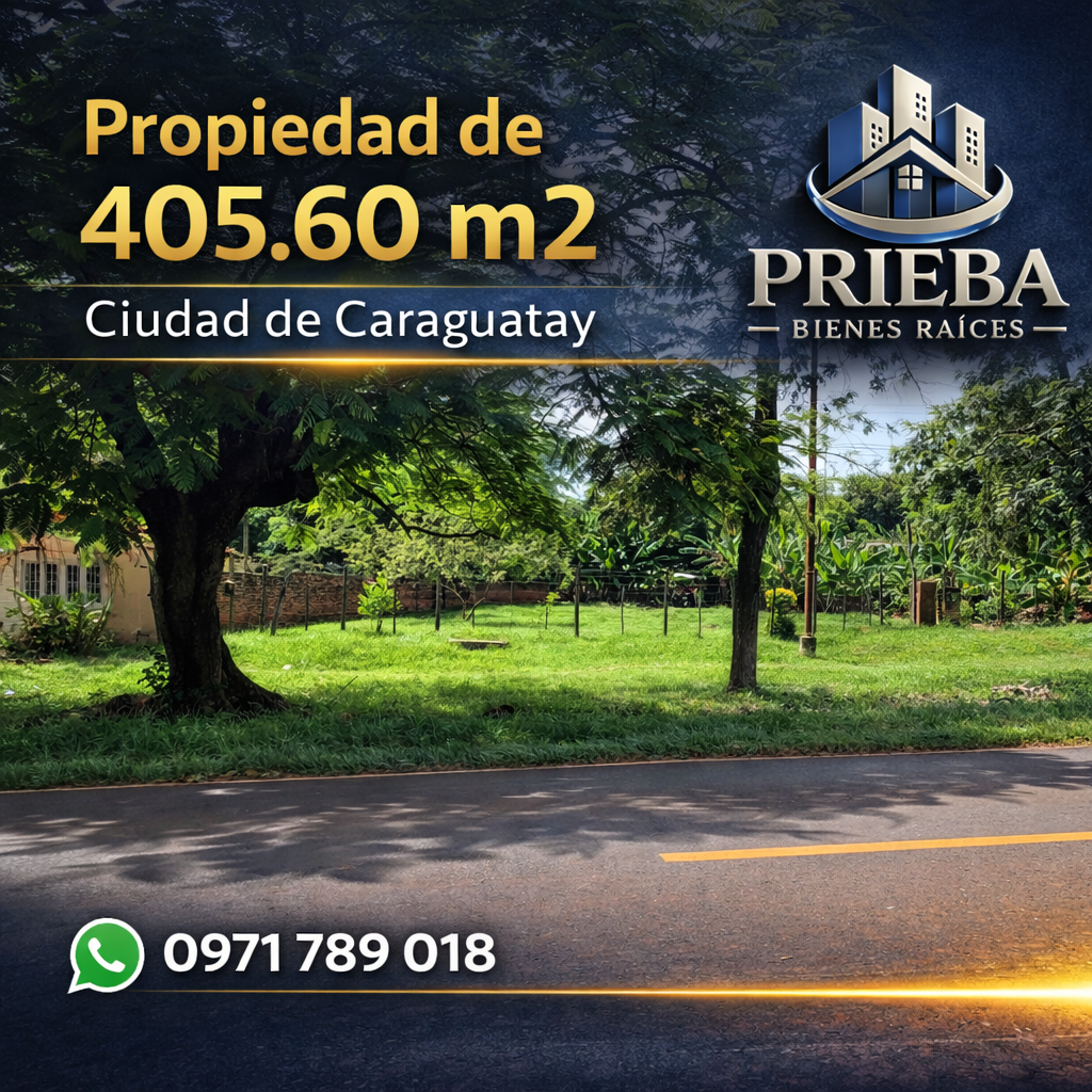 Propiedad de 405.60 m2 - Ciudad de Caraguatay
