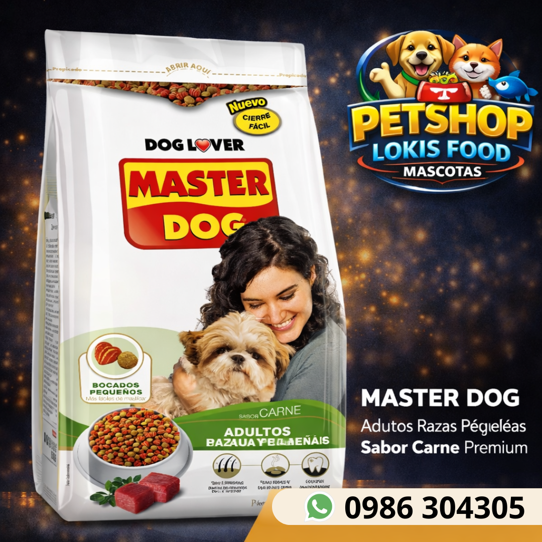 Alimento para Perros Master Dog Adultos Razas Pequeñas Sabor Carne Premium