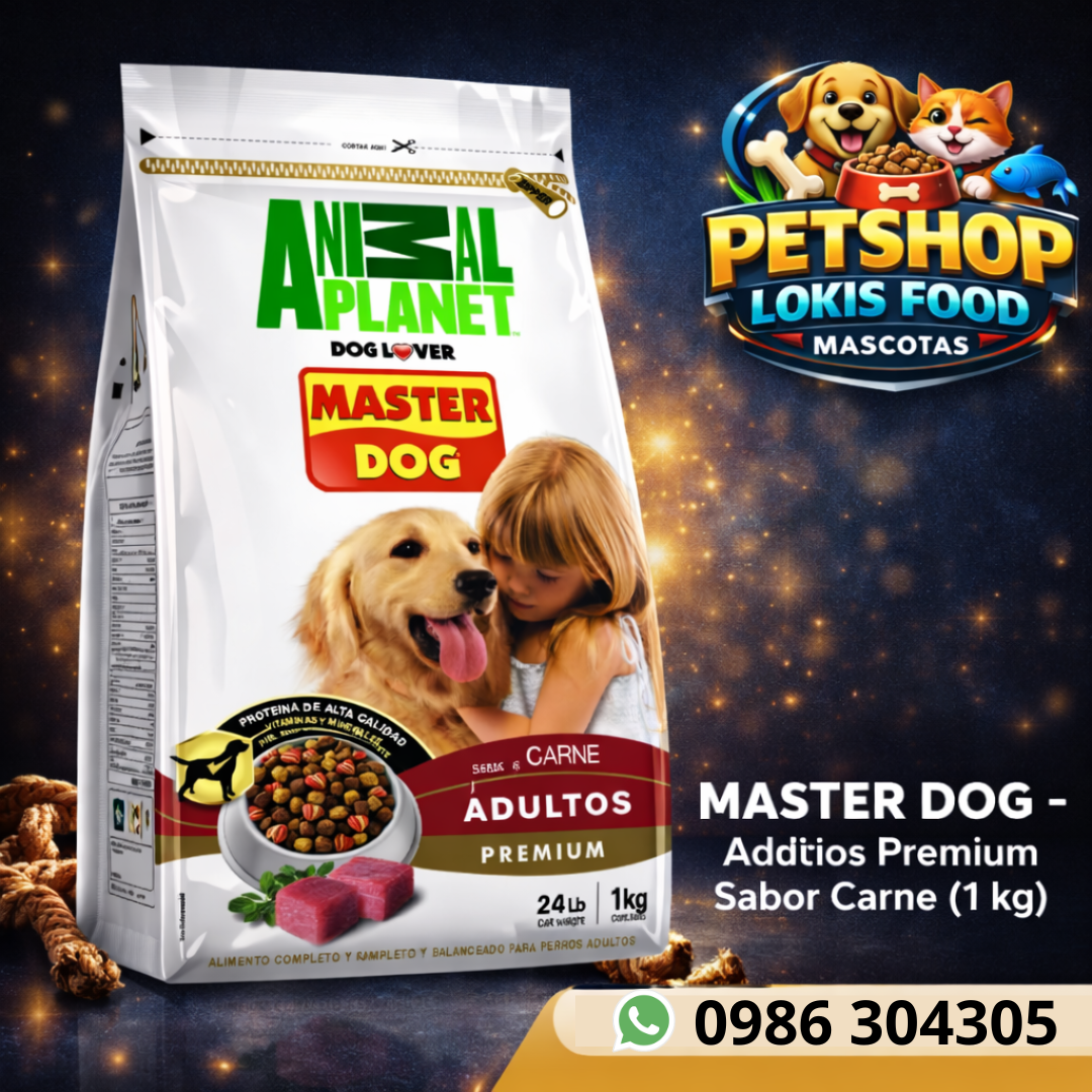 Alimento para Perros Master Dog Adultos Premium Sabor Carne 1 kg