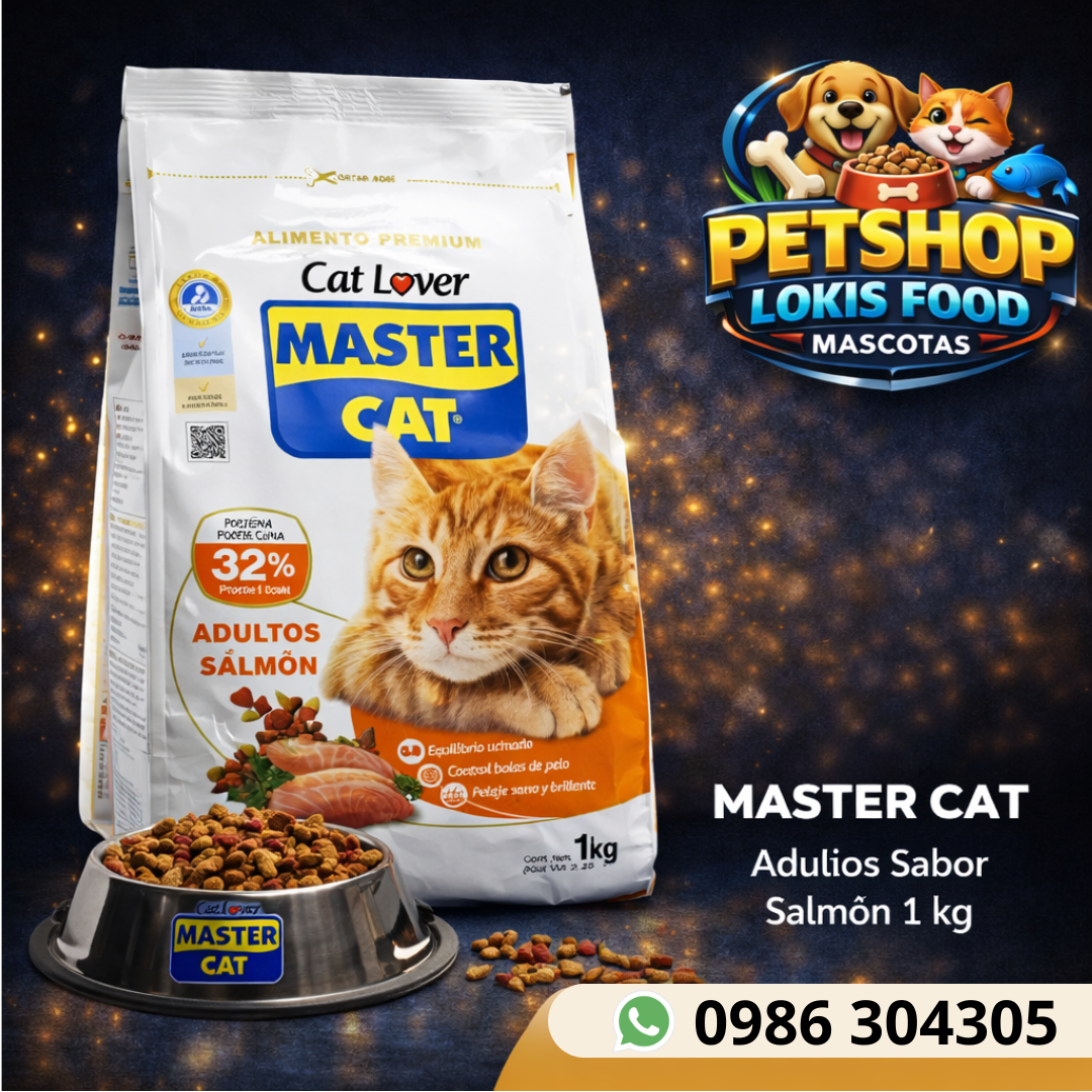 Alimento para Gatos Master Cat Adultos Sabor Salmón 1 kg