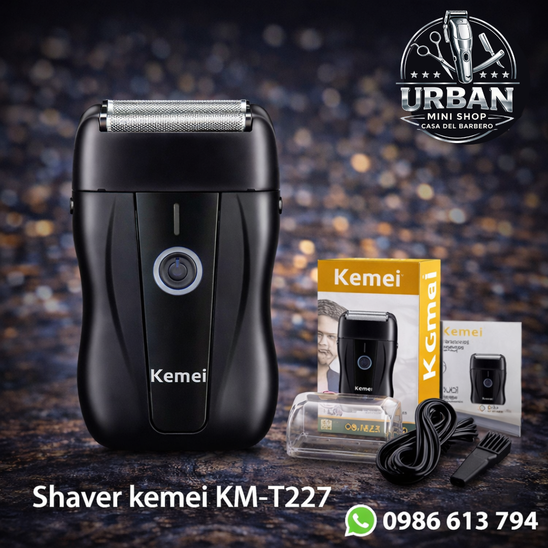 Shaver Kemei KM-T227 – Afeitadora Compacta Profesional