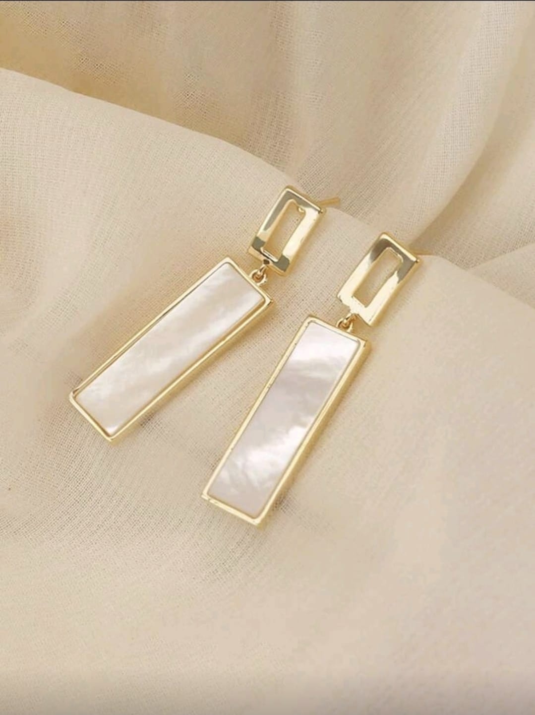 Pendientes elegantes rectangulares vintage.