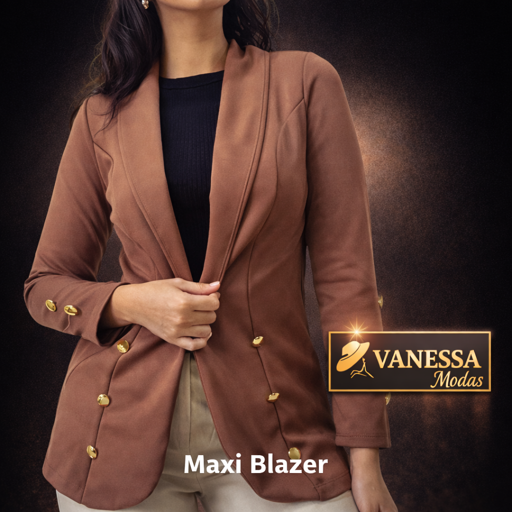 Maxi Blazer Femenino Elegante – Corte Moderno y Estilo Sofisticado