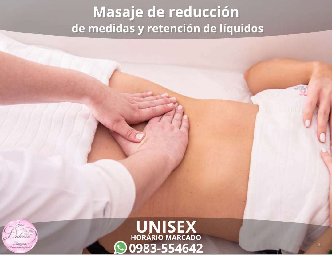 Masaje de reducción de medidas y retención de líquidos