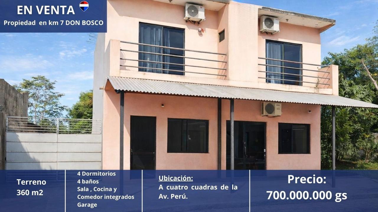 Propiedad en venta en Km 7 Don Bosco