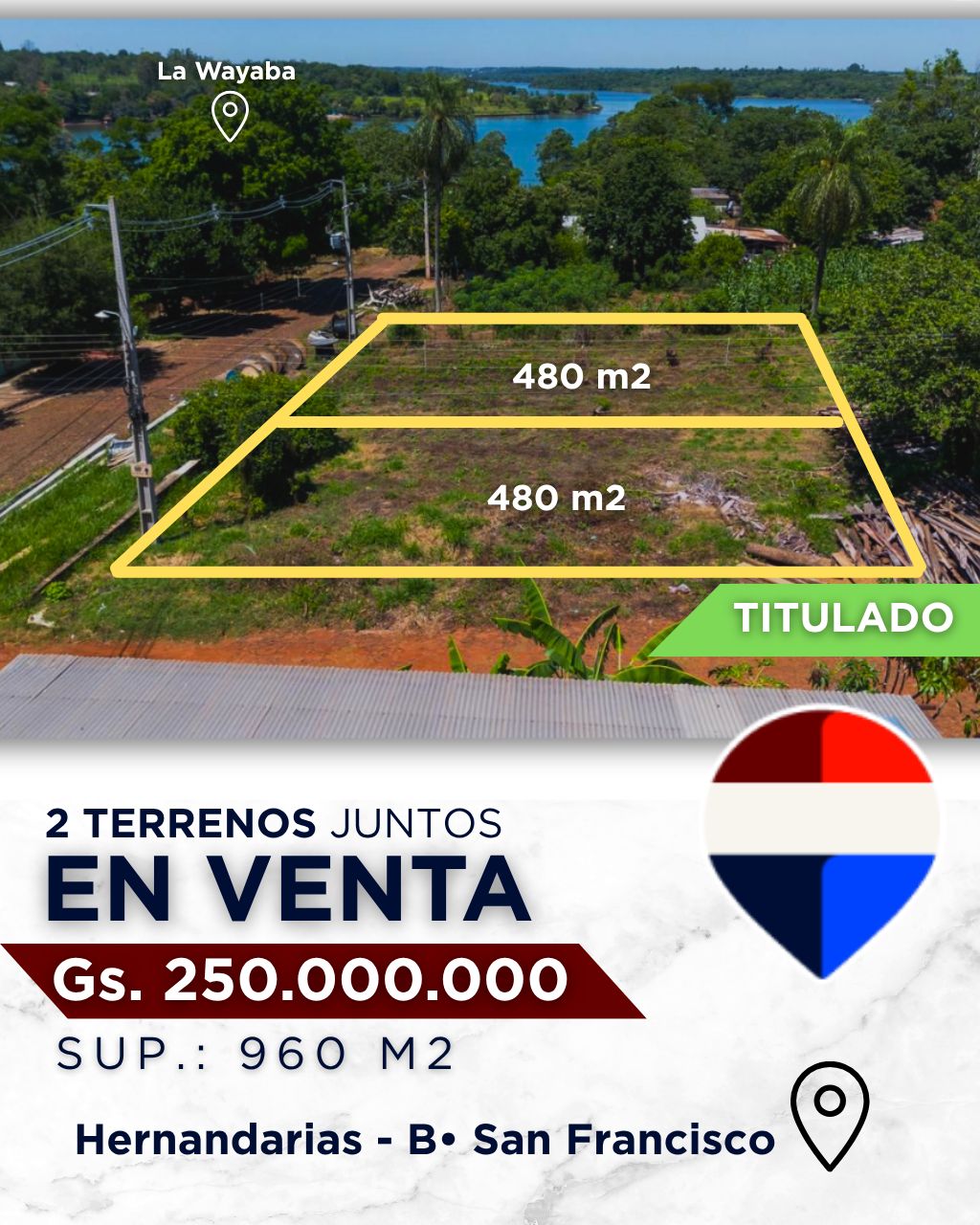 TERRENO EN VENTA. _Barrio San Francisco Hernandarias._