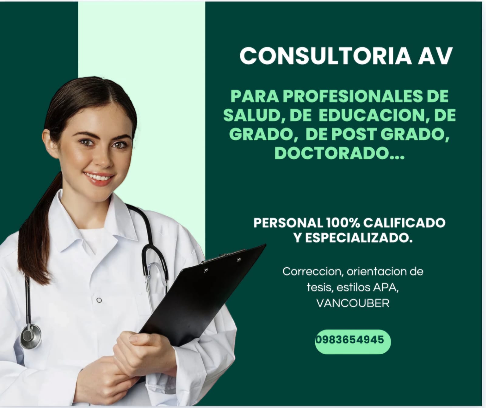 Consultoría AV 🩺🎓 | Asesoría profesional para tesis y trabajos académicos