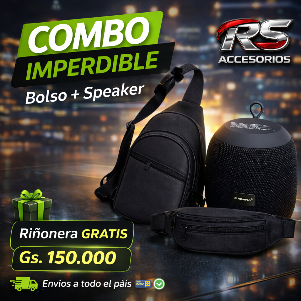 COMBO IMPERDIBLE – Bolso + Speaker + Regalo