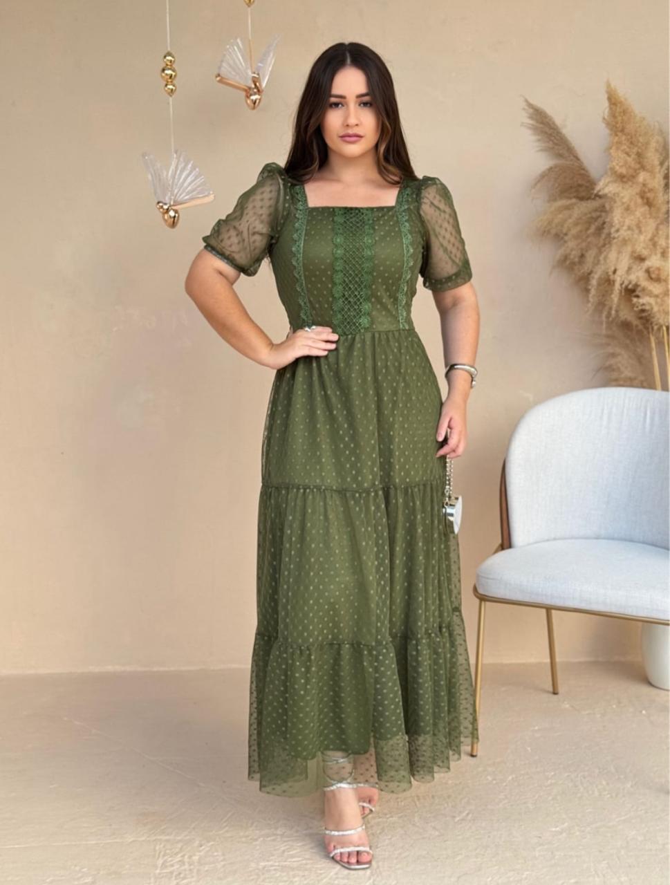🌿 Vestido Casual Elegante en Verde 🌿