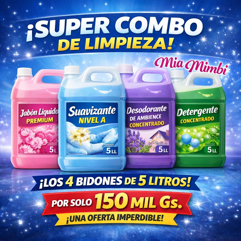 ¡Súper Combo de Limpieza Mia Mimbi – Todo lo que necesitás en un solo pack! 🧼✨