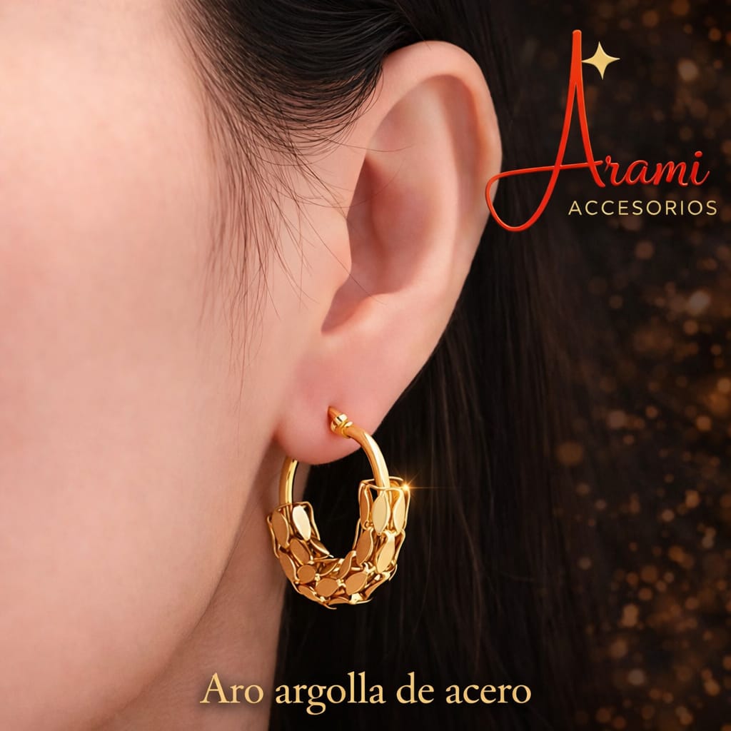 Aros Argolla de Acero Elegantes