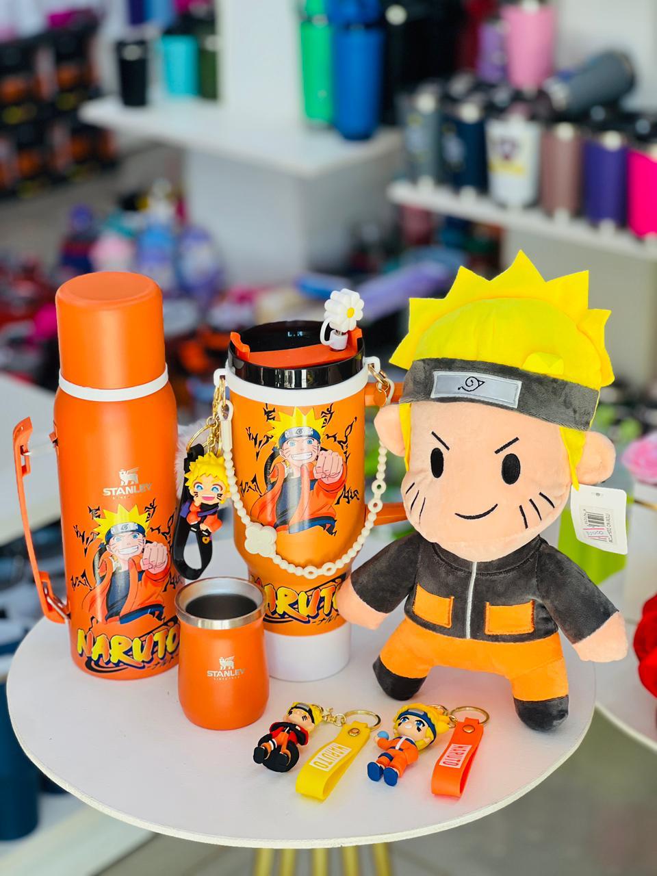 Combo Naruto Deluxe – Termo + Vaso + Peluche + Accesorios 🔥🍥