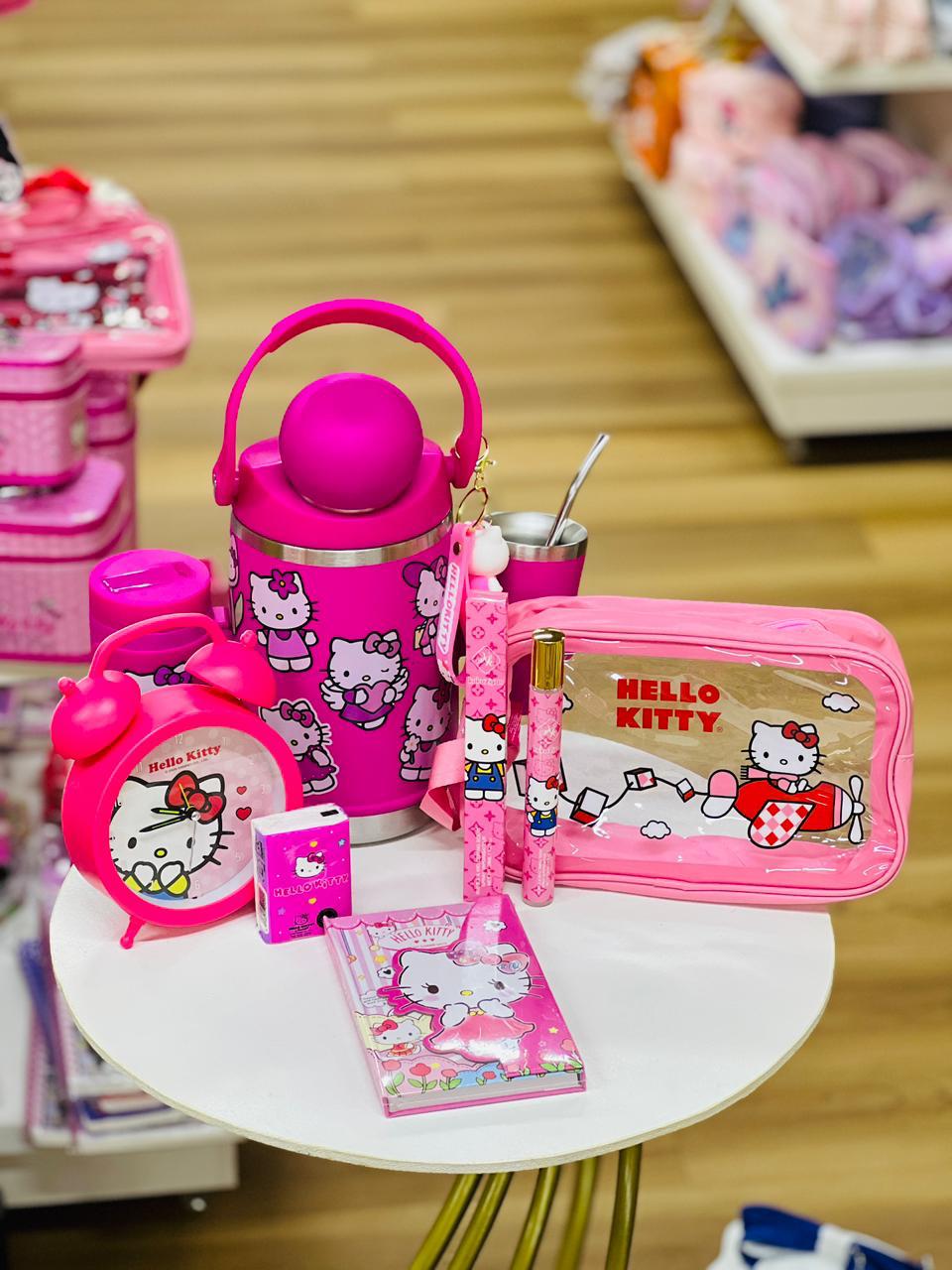 Combo Hello Kitty Pink Full – Termo + Cosmetiquera + Accesorios 🎀✨