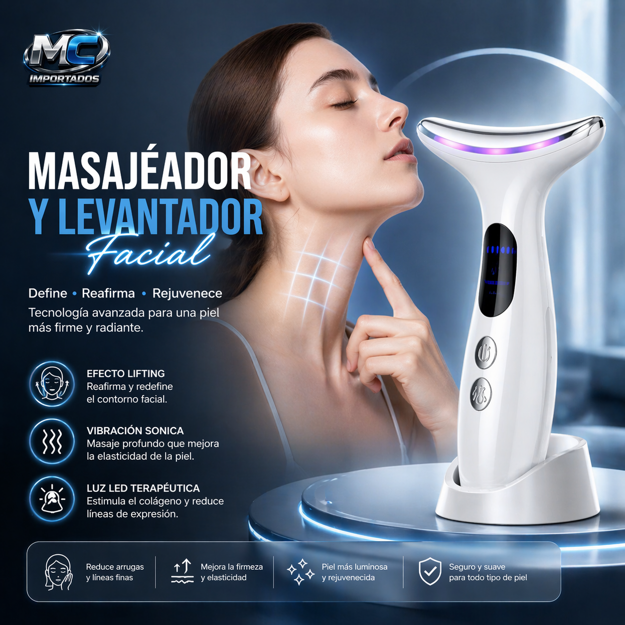 Masajeador y Levantador Facial ✨ | Efecto Lifting y Rejuvenecimiento