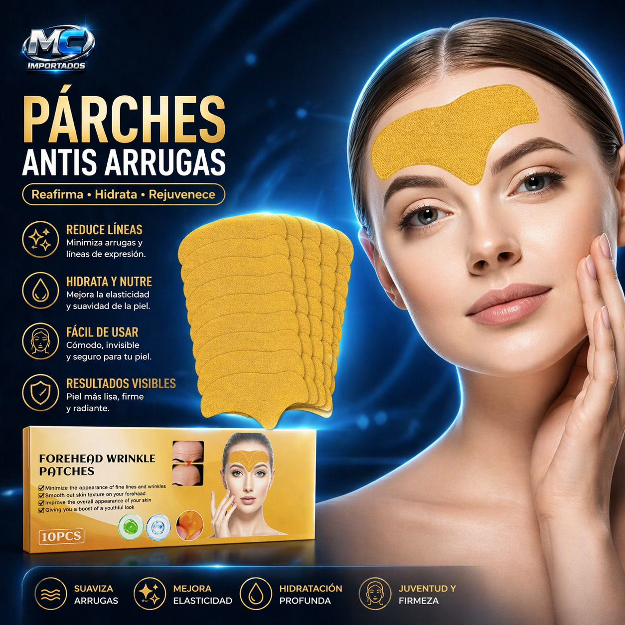 Parches Anti Arrugas para Frente ✨ | Reafirma, Hidrata y Rejuvenece tu Piel