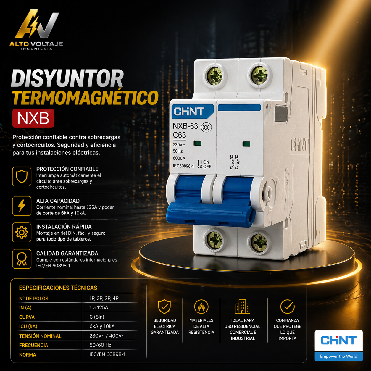 Disyuntor Termomagnético CHINT NXB