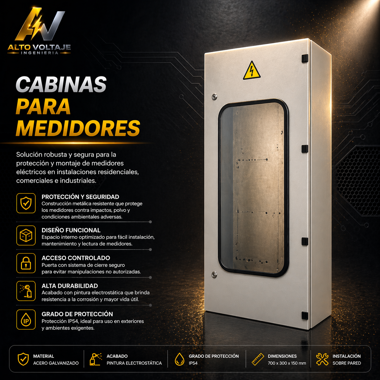 Cabina Metálica para Medidores IP54