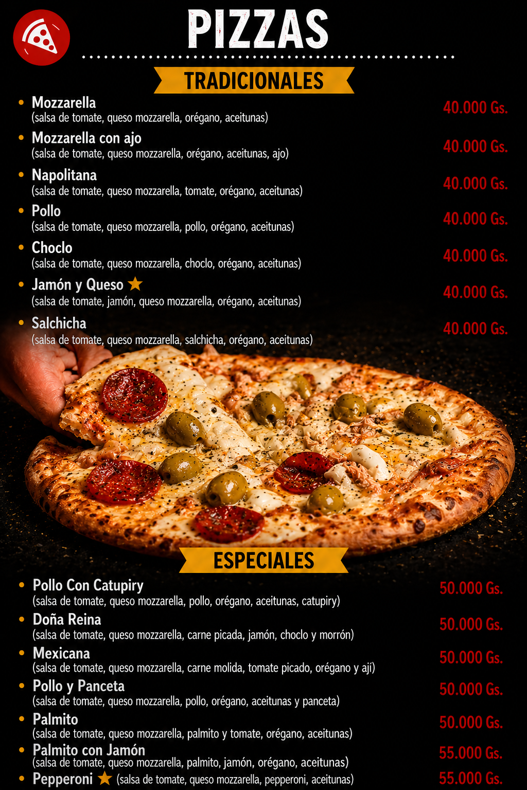 PIZZAS