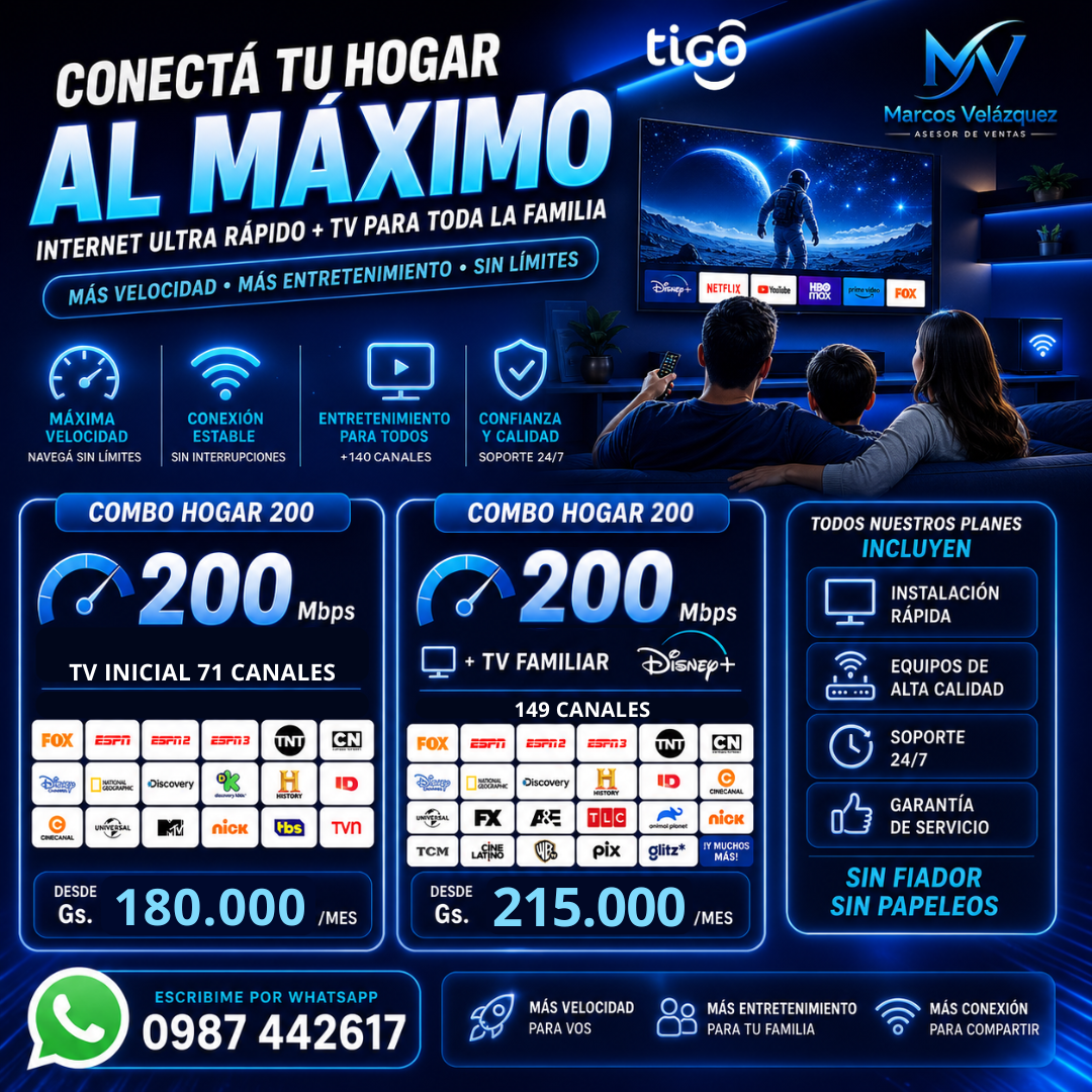 ⚡ Conectá tu hogar al máximo con Internet + TV sin límites