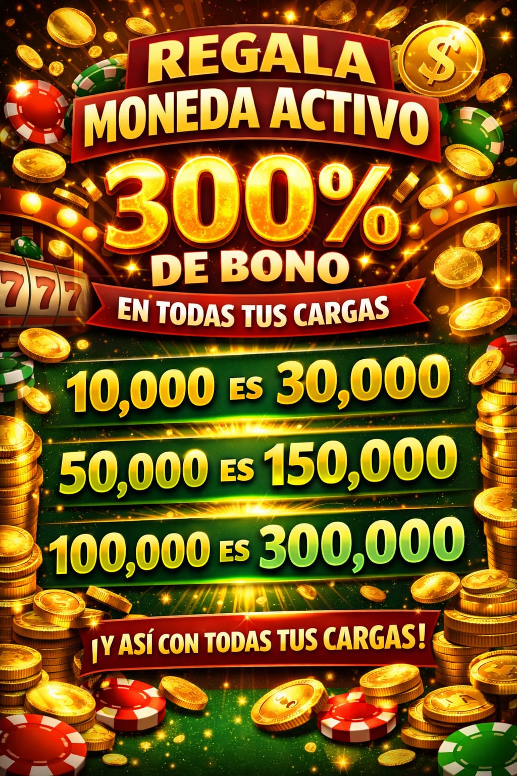 🎰💥 ¡ACTIVÁ TU MEGA BONO DEL 300%! 💥🎰