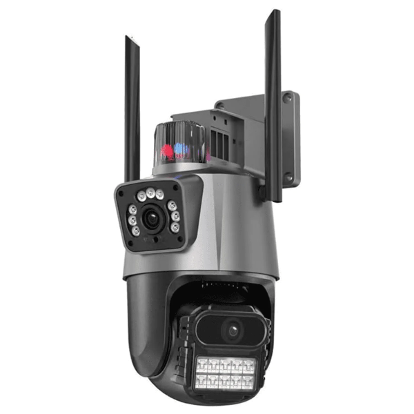 Camara de Seguridad 360 EASY S18-6MP / Full HD / Dual Camara /6MP / Microfono / Alarma / Detección Humana / Vision Nocturna / App Icsee - Negro