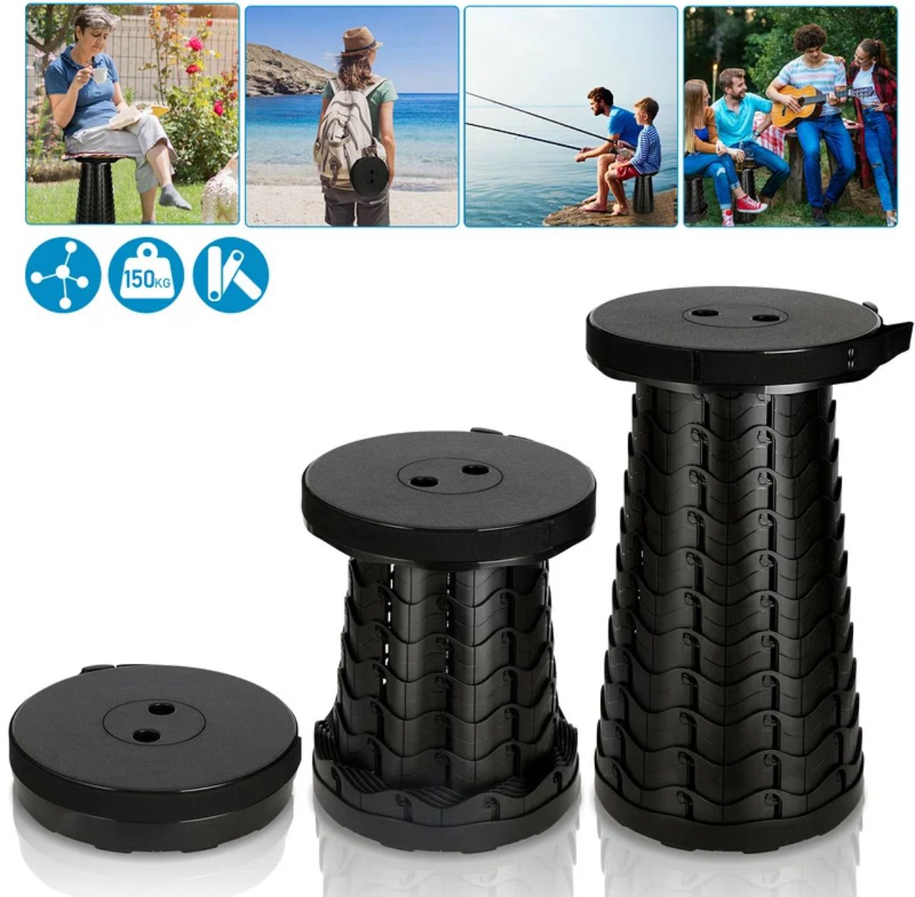 🪑✨ Banco Plegable Portátil | Compacto, Resistente y Súper Práctico