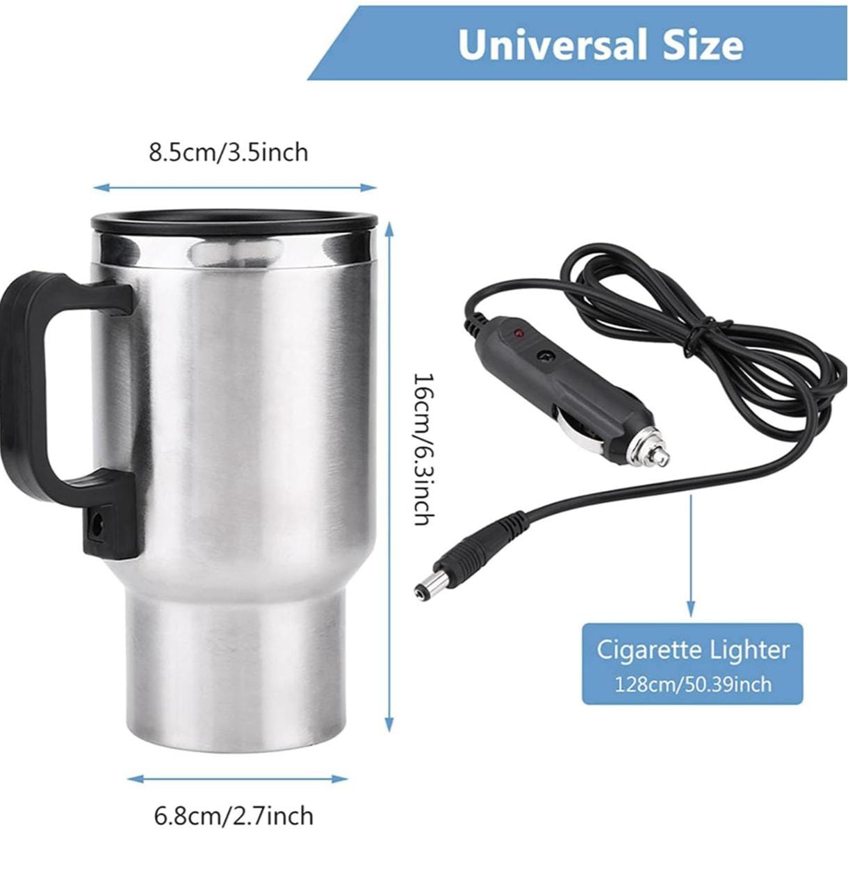 taza térmica eléctrica para automóvil de 12 V