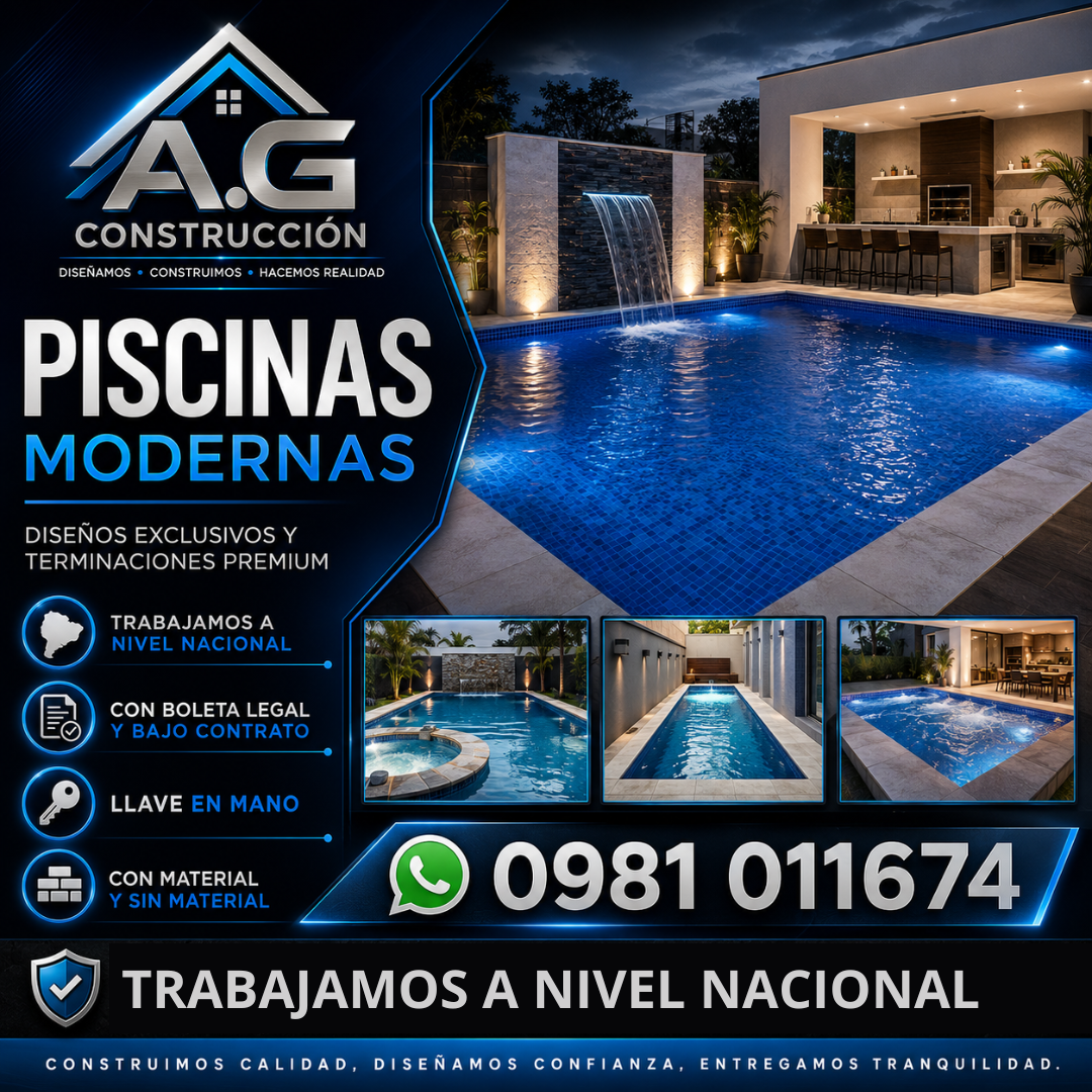 🏊‍♂️ PISCINAS MODERNAS A NIVEL NACIONAL ✨