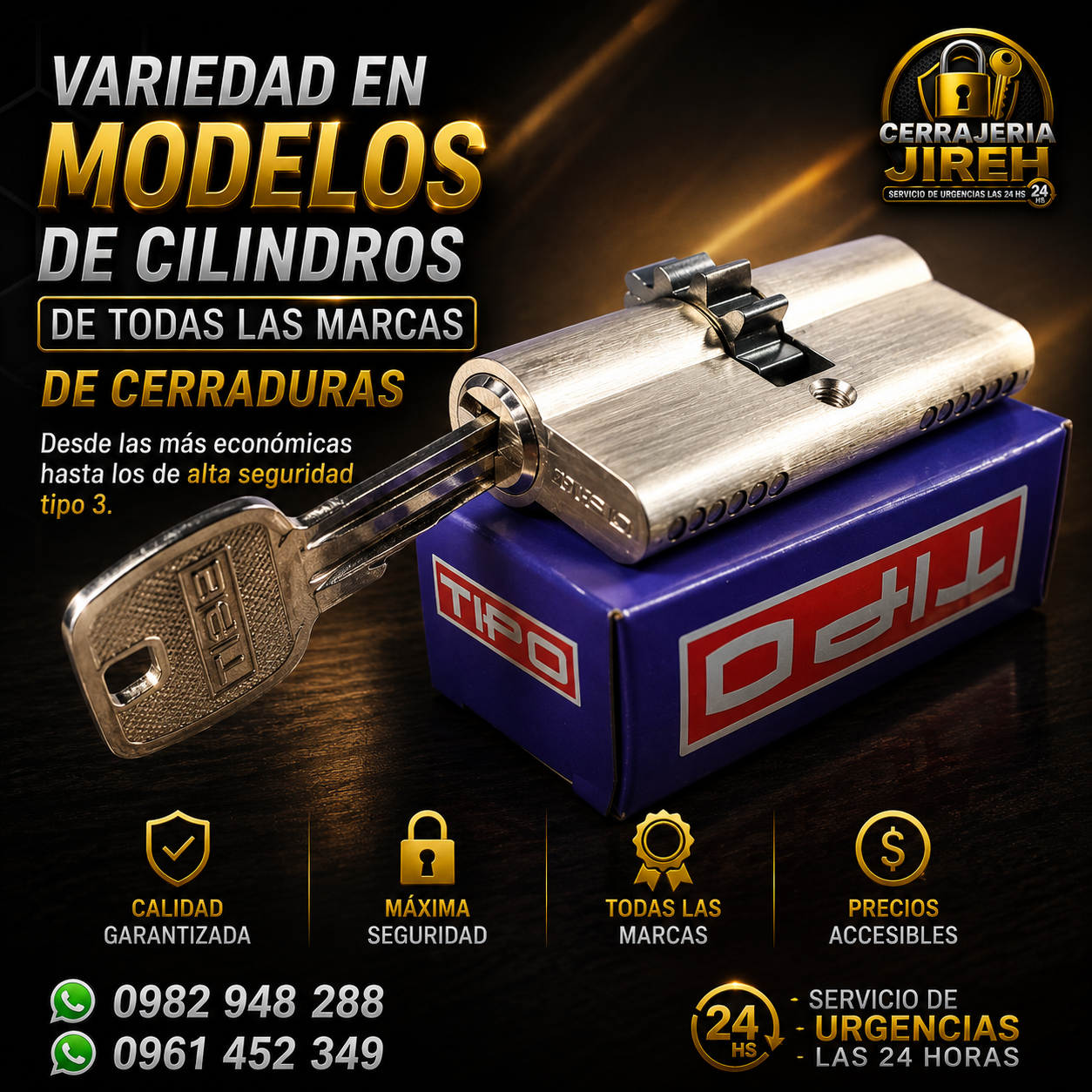 Variedad de Cilindros para Todas las Marcas de Cerraduras