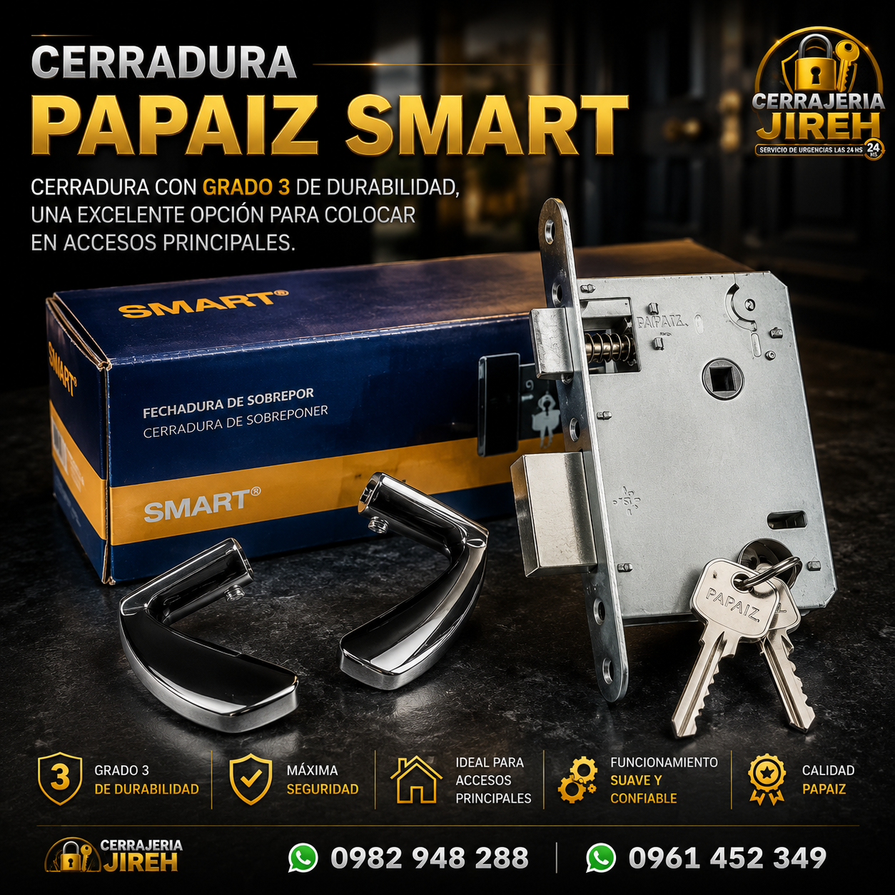 Cerradura Papaiz Smart Grado 3