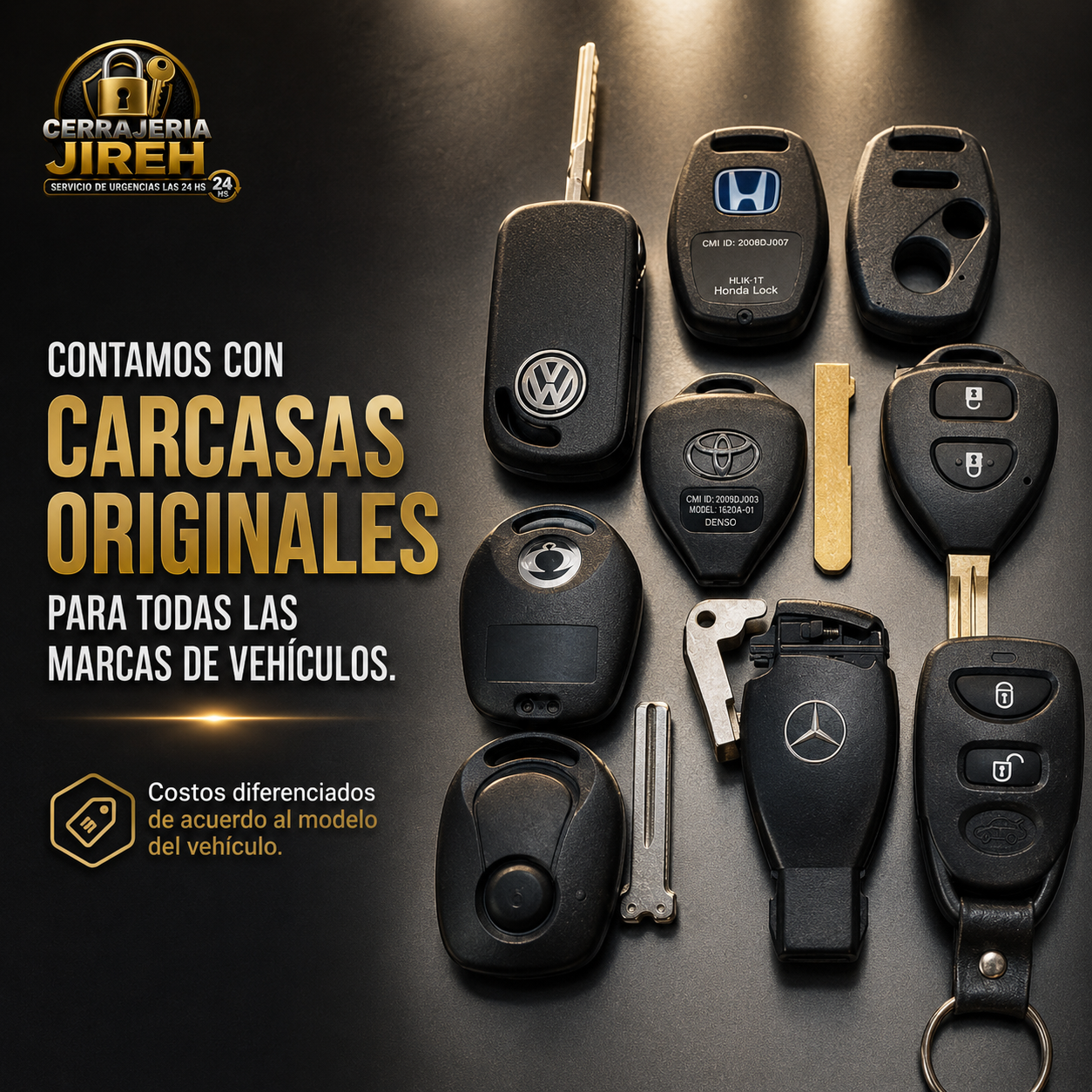 Carcasas Originales para Llaves de Vehículos