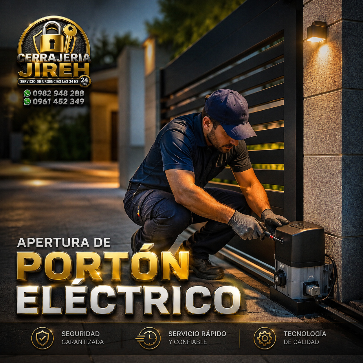 Apertura y Reparación de Portones Eléctricos 24 HS