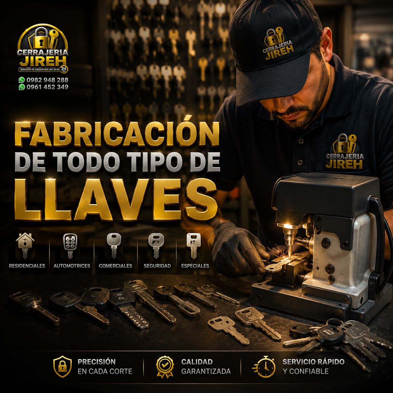 Fabricación de Todo Tipo de Llaves