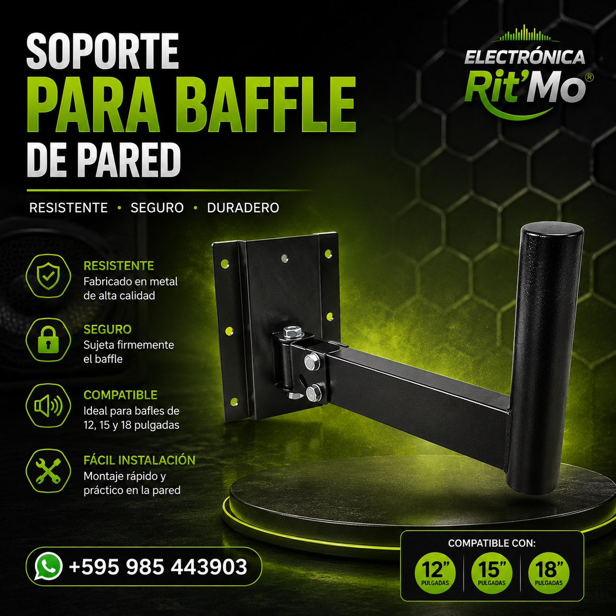 Soporte para Baffle de Pared