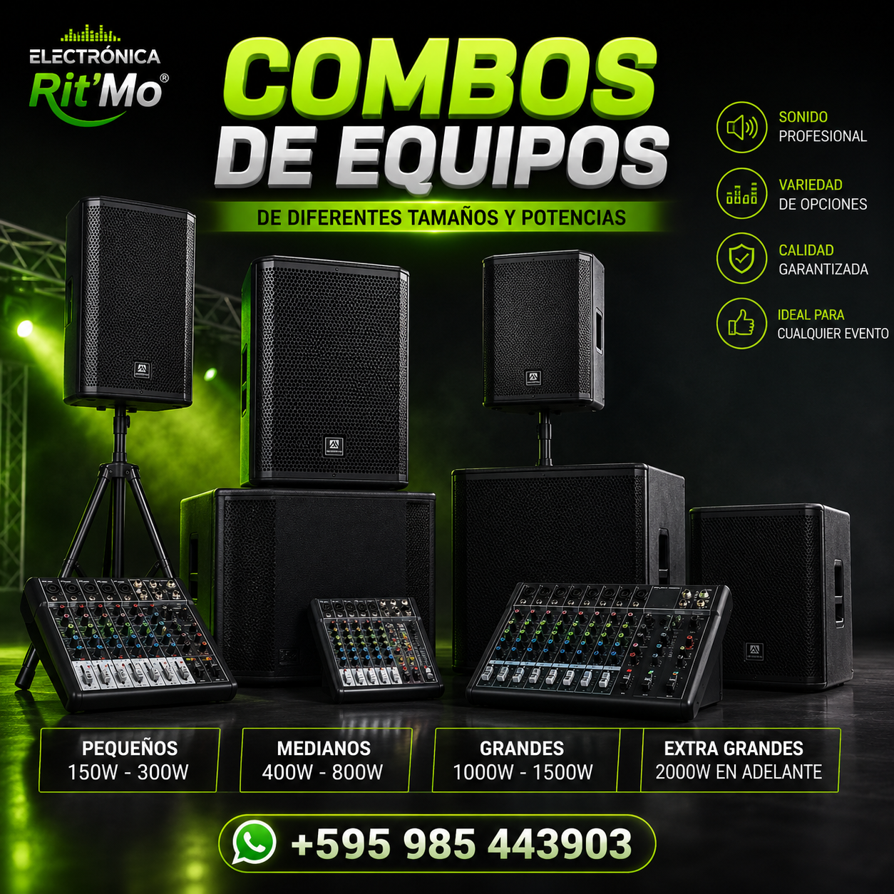 Combos de Equipos de Sonido Profesional