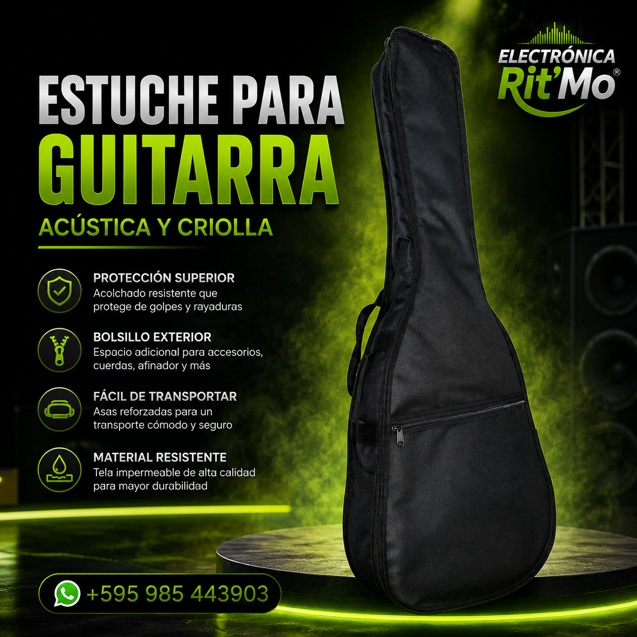 Estuche para Guitarra Acústica y Criolla