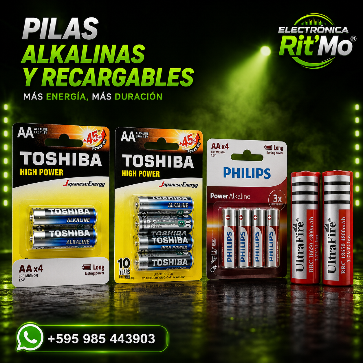 Pilas Alcalinas y Recargables – Más Energía y Mayor Duración